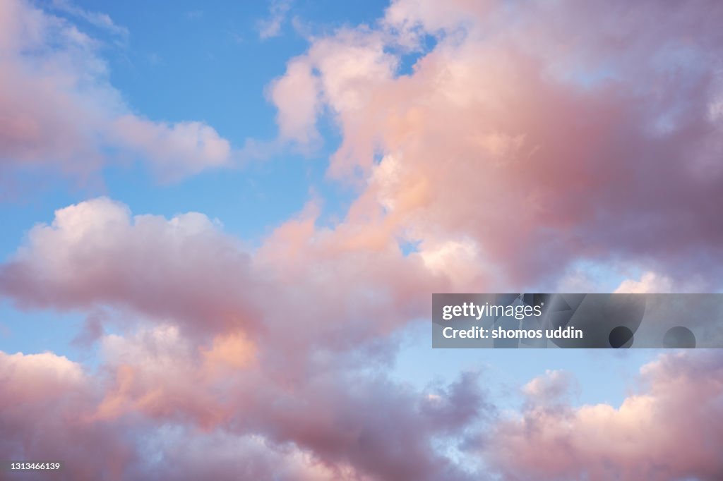 Pink clouds background
