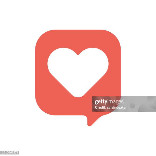 heart shape in a speech bubble - affectionate couple stock illustrations