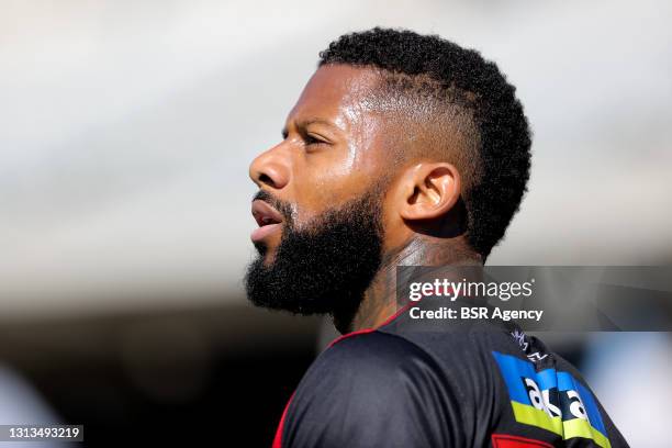 Jeremain Lens of Fatih Karagumruk during the Super Lig match between Fatih Karagumruk and Goztepe at Ataturk Olimpiyat Stadium on April 20, 2021 in...