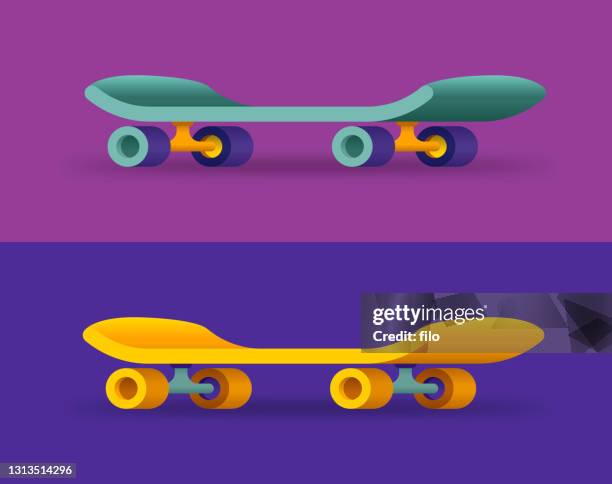 illustrations, cliparts, dessins animés et icônes de skateboard - speed skating