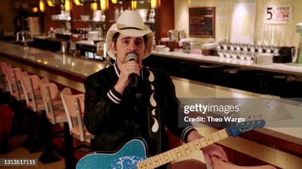 In this screenshot released on April 9, Brad Paisley performs during A Grammy Salute To The Sounds of Change.