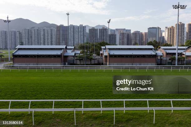 General view of the Olympic Stables at Sha Tin Racecourse on April 21, 2020 in Hong Kong.