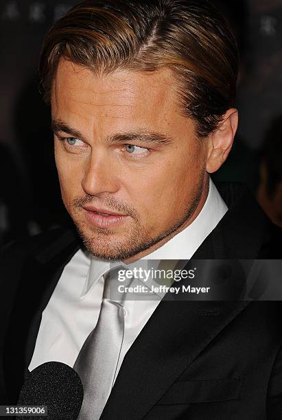 Leonardo DiCaprio attends the AFI Fest 2011 Opening Night Gal World Premiere Of "J. Edgar"at Grauman's Chinese Theatre on November 3, 2011 in...