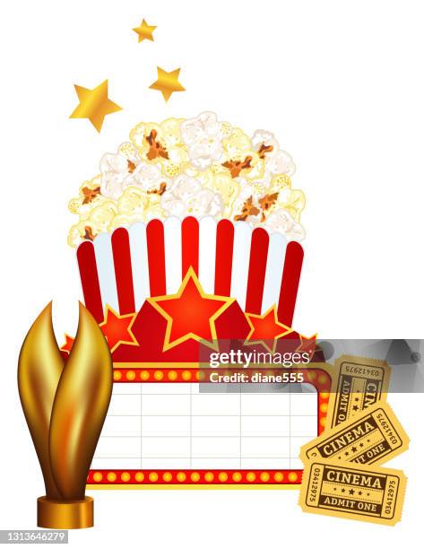 movie night elements - movie awards red carpet stock-grafiken, -clipart, -cartoons und -symbole