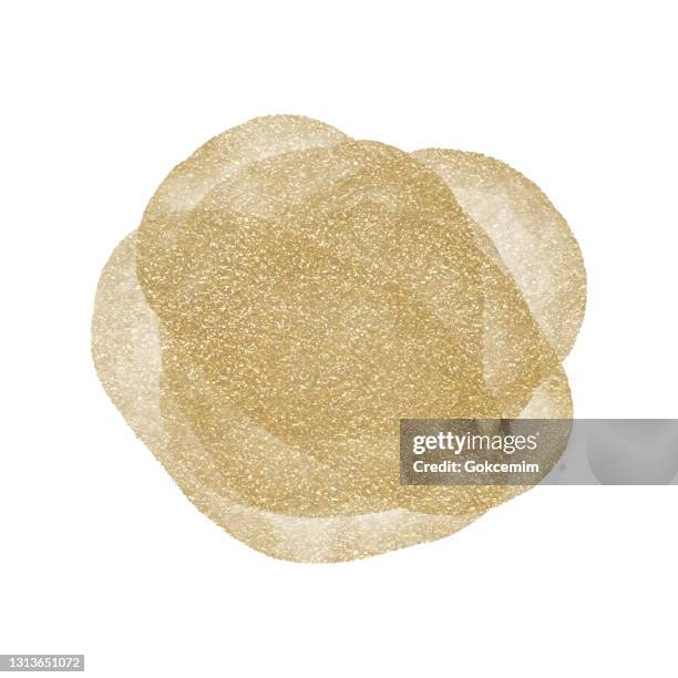 gold glitter watercolor circle splashes isolated. watercolor circles or spots abstract background. design element for greeting cards and labels.watercolor splash with multilayered translucent effect. - gold-glitter-transparent-background stock illustrations