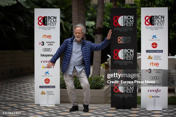 Director Fernando Colomo poses during the screening of the film 'Poliamor para principiantes' at the BCN Film Fest, April 21, 2021 in Barcelona,...