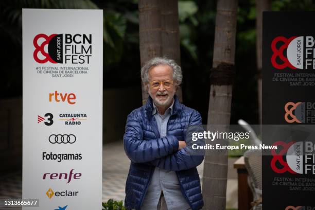 Director Fernando Colomo poses during the screening of the film 'Poliamor para principiantes' at the BCN Film Fest, April 21, 2021 in Barcelona,...