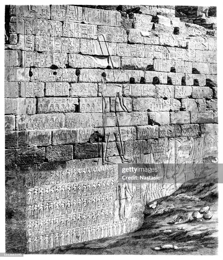 Ramesses III Smiting Nubians, Medinet Habu, Luxor, Egypt
