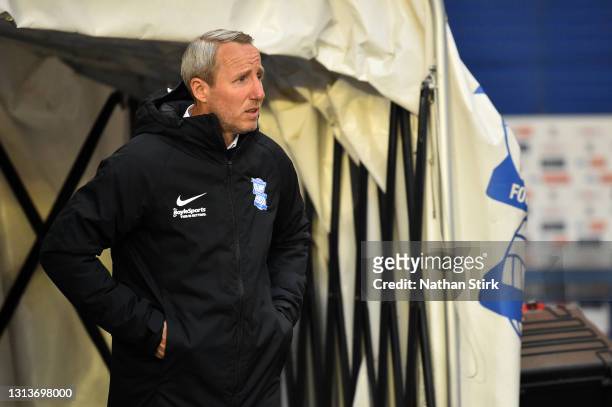 Lee Bowyer, Manager of Birmingham City looks on prior to the Sky Bet Championship match between Birmingham City and Nottingham Forest at St Andrew's...