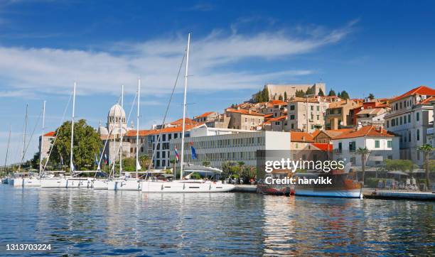 croatian town šibenik - sibenik stock pictures, royalty-free photos & images