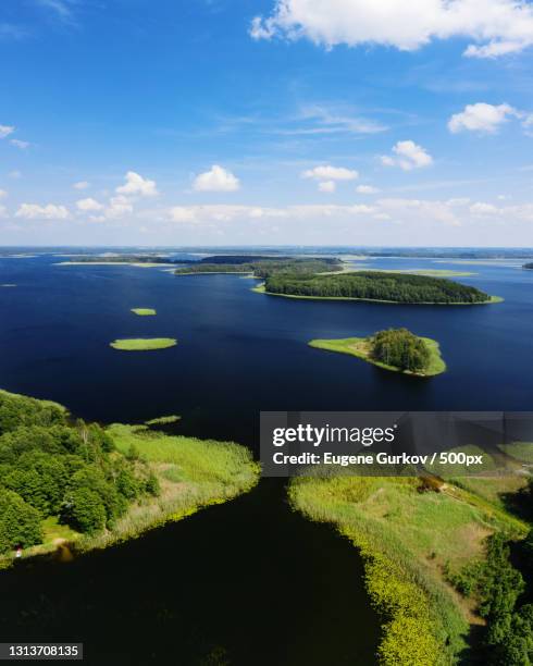 braslaw lake national park aerial landscape,belarus - braslaw stock pictures, royalty-free photos & images