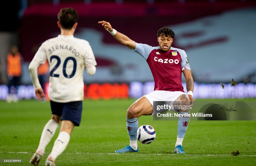 Tyrone Mings of Aston Villa in action during the Premier League match ...