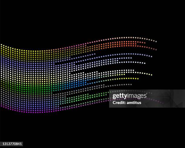 shiny colorful wave - metallic surface stock illustrations