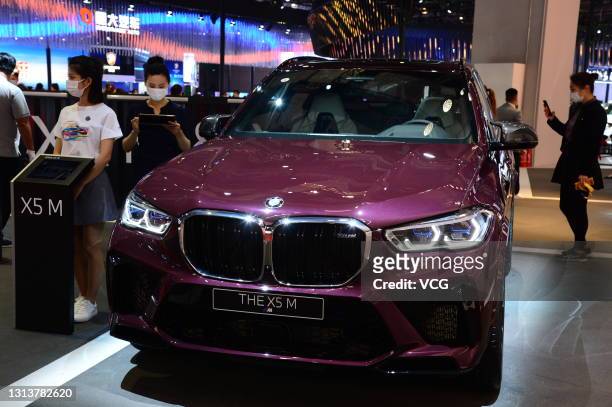 Car is on display during the 19th Shanghai International Automobile Industry Exhibition at National Exhibition and Convention Center on April 20,...