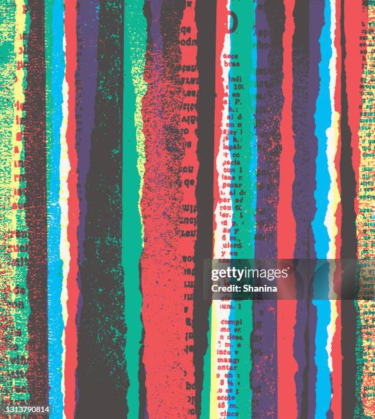 multicolored torn papers background - v2 - composite image stock illustrations