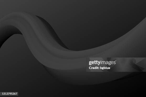 fluid abstract design on black gradient background - dark gray background stock illustrations