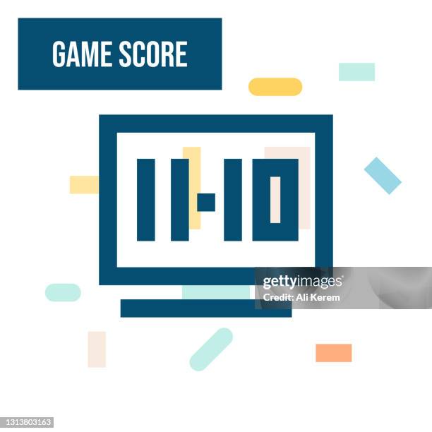 game score icon - red whistle stock illustrations