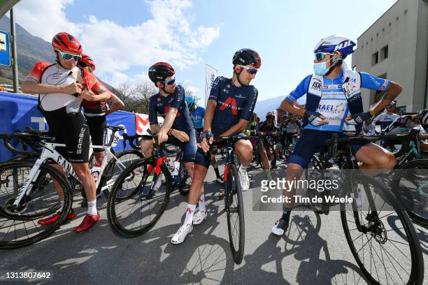Romain Hardy of France and Team Arkéa - Samsic, Salvatore Puccio of Italy and Team INEOS Grenadiers, Gianni Moscon of Italy and Team INEOS Grenadiers...