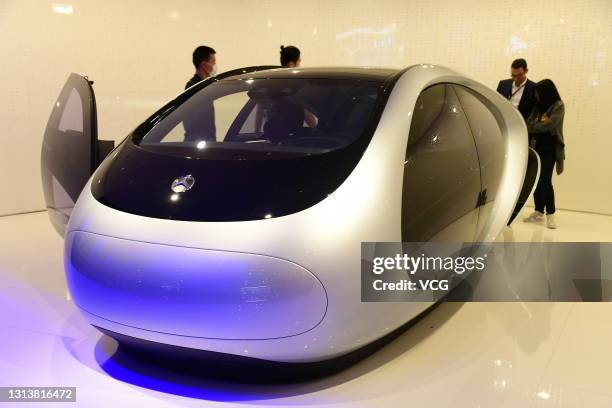 Mercedes-Benz car is on display during the 19th Shanghai International Automobile Industry Exhibition at National Exhibition and Convention Center on...