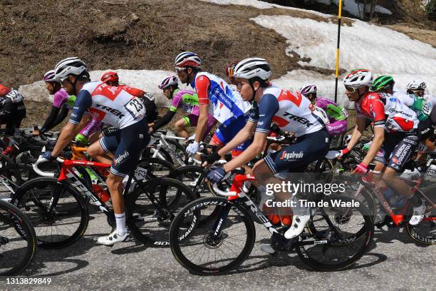 Antonio Nibali of Italy and Team Trek - Segafredo, Thibaut Pinot of France and Team Groupama - FDJ & Michel Ries of Luxembourg and Team Trek -...