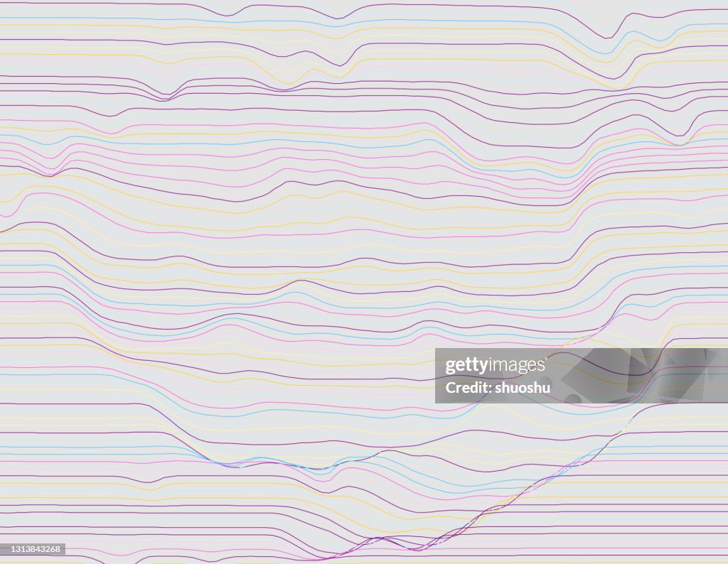 Abstract Color Wave Line Pattern Background High-Res Vector Graphic ...