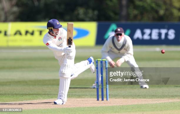 Dane Vilas of Lancashire bats during Day One of the LV= Insurance County Championship match between Kent and Lancashire at The Spitfire Ground on...
