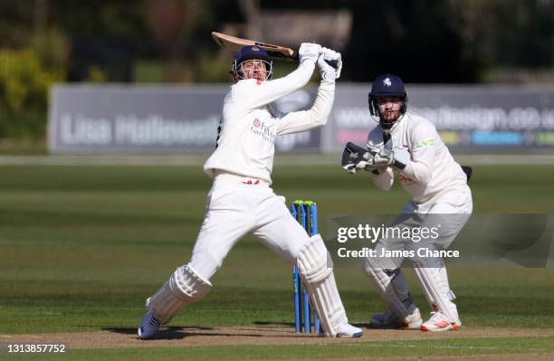 Dane Vilas of Lancashire bats during Day One of the LV= Insurance County Championship match between Kent and Lancashire at The Spitfire Ground on...