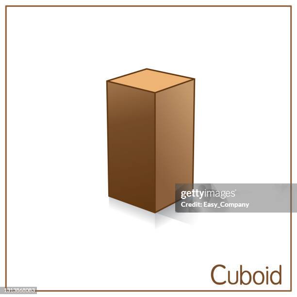 illustrations, cliparts, dessins animés et icônes de formes parfaites cuboïdes 3d. image de couleur appropriée pour la coloration préscolaire d’étudiant, comparaison, dessin, doodle, projet d’art, livre de premier mot ou carte de flash. - os cuboïde