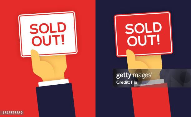 sold out sign - sold out stock illustrations