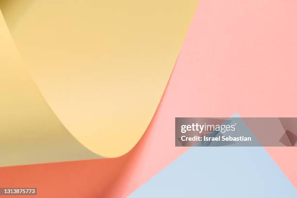 abstract background with geometrical shapes and pastel colors. - folding origami stock pictures, royalty-free photos & images