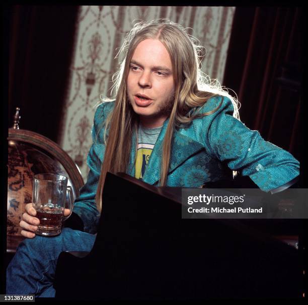 Rick Wakeman of Yes, portrait, London, 1973.