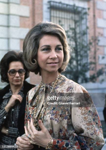 Portrait of the Spanish Queen Sofia, Madrid, Spain, 1975.