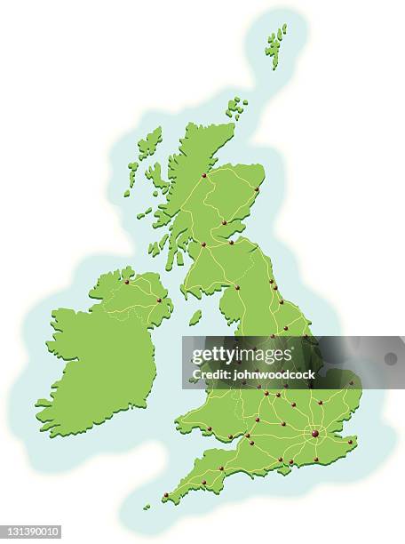 uk cities - multiple lane highway stock illustrations