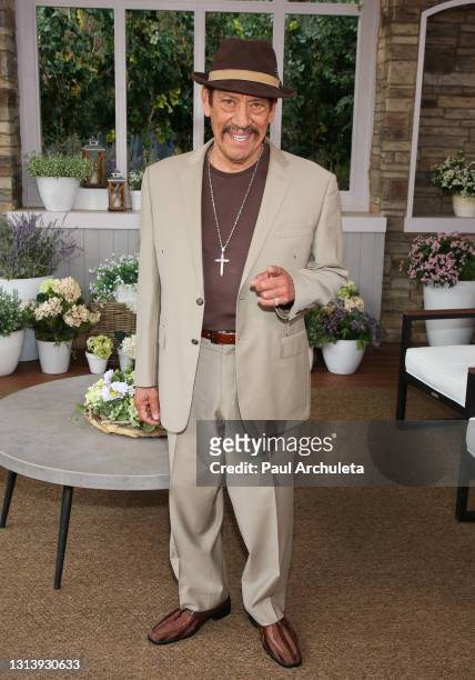 Actor Danny Trejo visits Hallmark Channel's "Home & Family" at Universal Studios Hollywood on April 22, 2021 in Universal City, California.