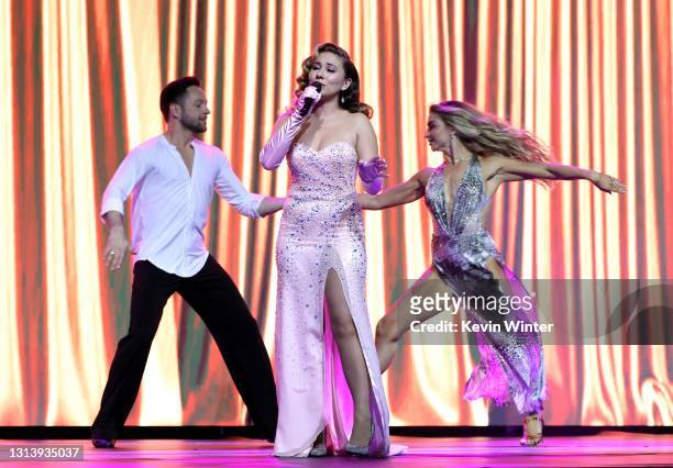 Haley Reinhart performs onstage during the 24th Family Film Awards at Hilton Los Angeles/Universal City on March 24, 2021 in Universal City,...