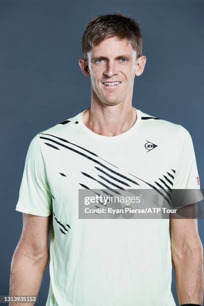 Kevin Anderson of South Africa poses for a portrait at Melbourne Park on January 17, 2020 in Melbourne, Australia.