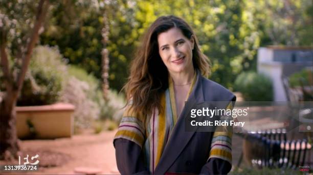 In this screengrab released on April 22, Kathryn Hahn speaks during the 2021 Film Independent Spirit Awards broadcast on April 22, 2021.