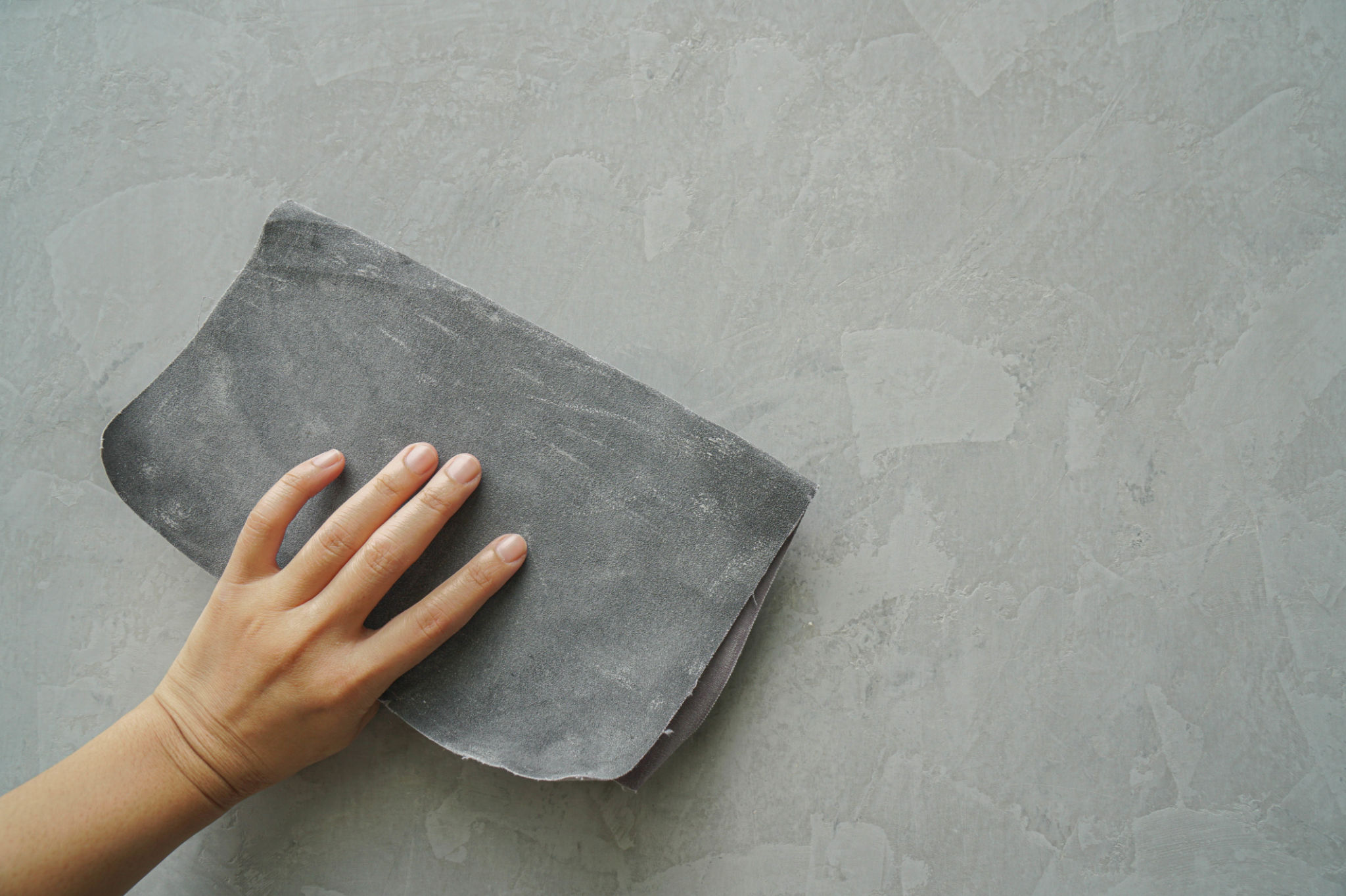 sanding microcement