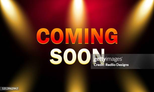 coming soon announcement vector illustration stock illustration - coming soon stock illustrations