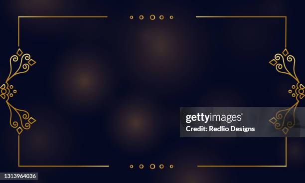 bokeh art ethnic backgrounds stock illustration - art deco border stock illustrations