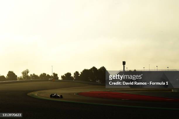 Ralph Boschung of Switzerland and Campos Racing drives during Day One of Formula 2 Testing at Circuit de Barcelona-Catalunya on April 23, 2021 in...