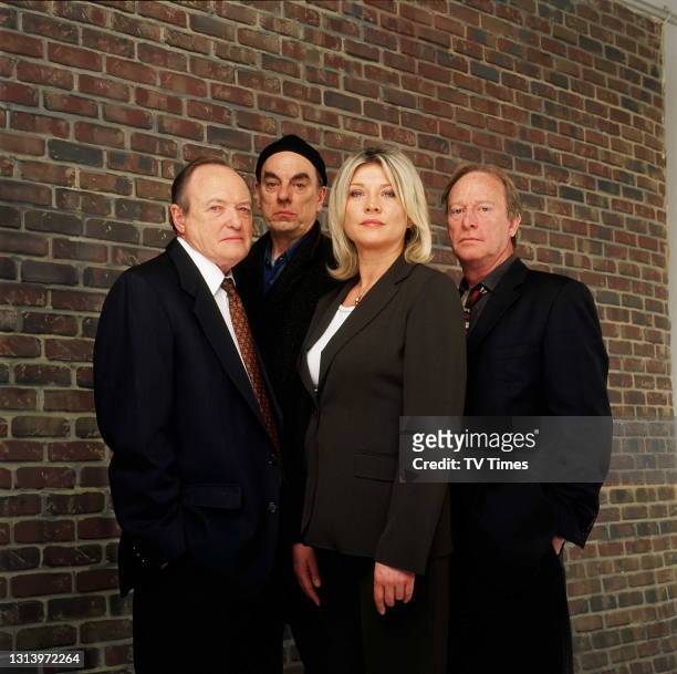 New Tricks actors Amanda Redman, Dennis Waterman, James Bolam, Alun Armstrong, circa 2004.