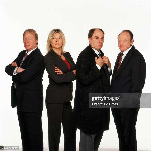 New Tricks actors Amanda Redman, Dennis Waterman, James Bolam and Alun Armstrong, circa 2004.