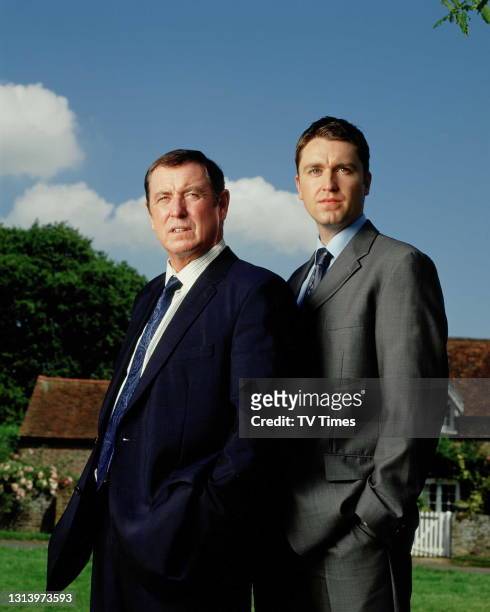 Midsomer Murders actors John Nettles and Daniel Casey, circa 2002.