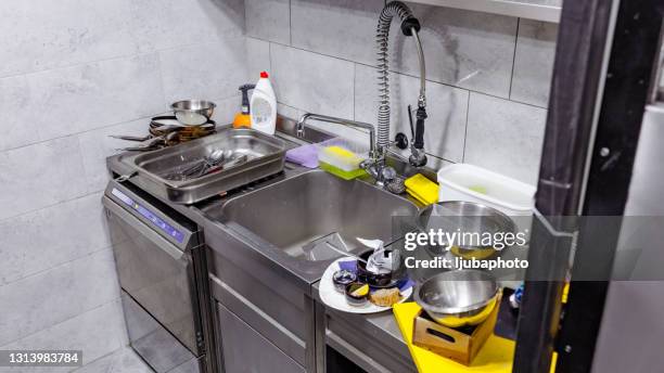 time to wash up - dirty pan stock pictures, royalty-free photos & images