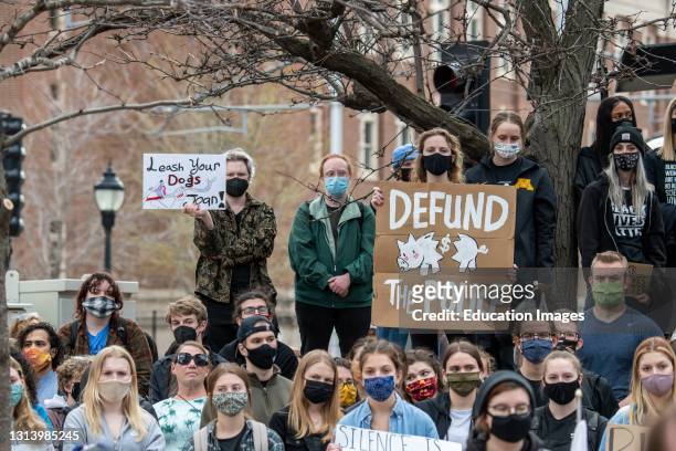 Minneapolis, Minnesota. University of Minnesota students gathered at the UMPD station to end the deployment of UMPD to quell protesters in Brooklyn...