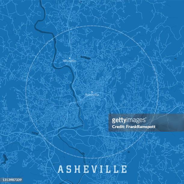 asheville nc city vector road map blue text - asheville usa stock illustrations