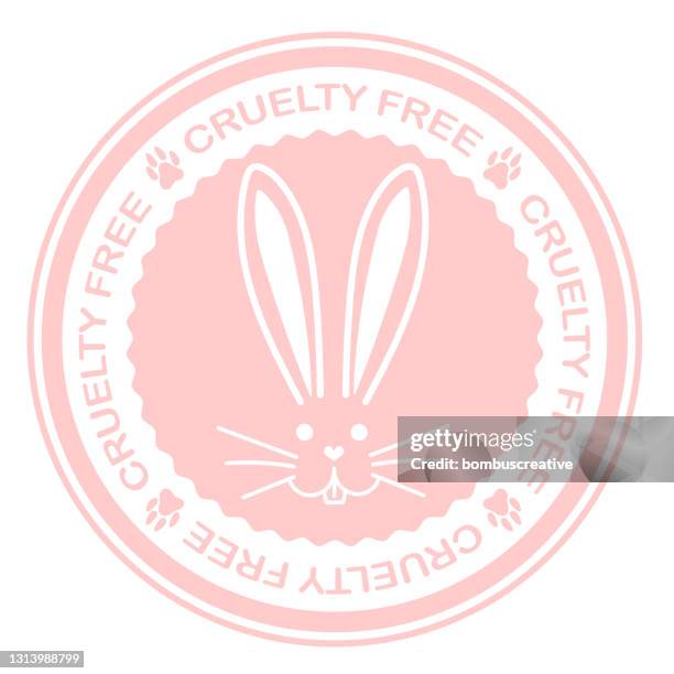 cruelty free and not tested on animals - freedom logo stock illustrations