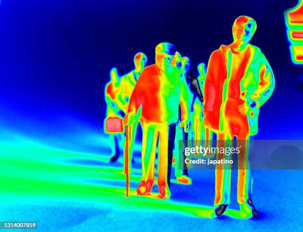 thermal camera - infrared stockfoto's en -beelden