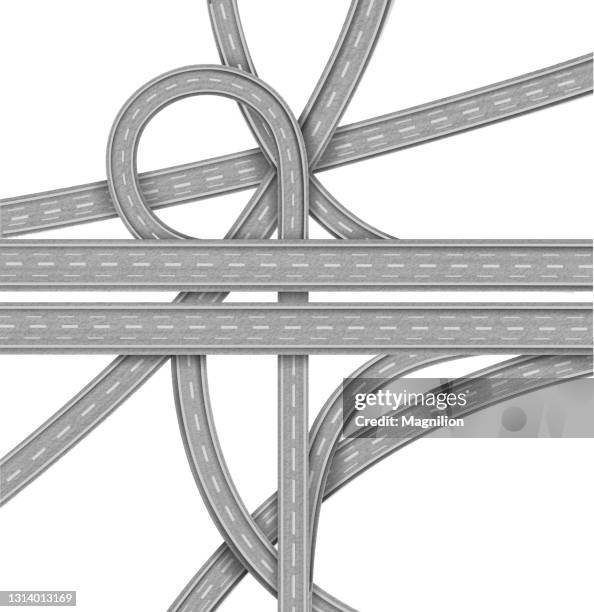 roads and long highway - empty running track stock illustrations